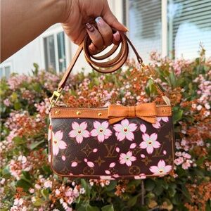 Louis Vuitton Cherry Blossom Pochette Takashi Murakami